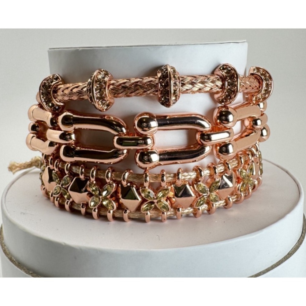 Bomb Party Summer '25 Luxe Stacks - ST53427 "Linked In The Moments" On Rose Gold